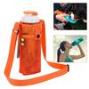 Water Bottle Bag Single Shoulder Adjustable Strap Strong Load Bearing Multipurpose Portable Nylon Mesh Outdoor Travel Sports Water Cup Sling Holder