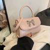Bow Fashion Handbag Spring Versatile Shoulder Messenger Bag Foreign Style Gentle Small Square Bag