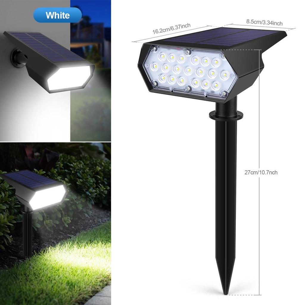 Solar Outdoor LED Spot Lights Waterproof 19 LEDs Solar Lawn Light for Landscape,Courtyard,Garden,Tree Decoration