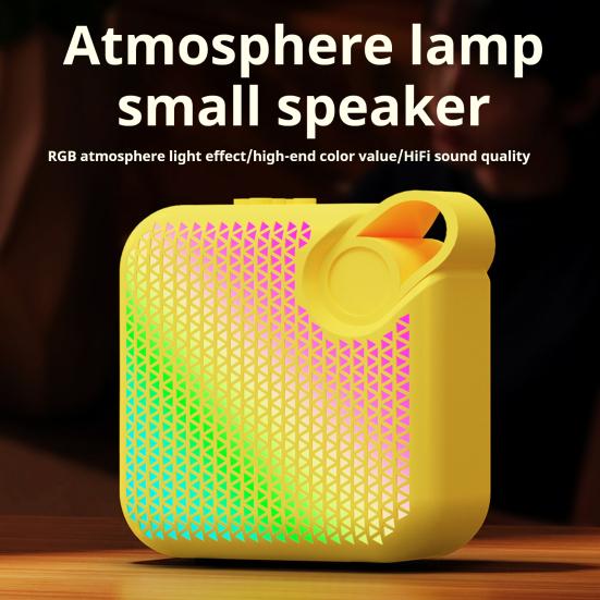 Bluetooth-compatible Speaker with Colorful Lights Low Latency Wide Area Sound Effect Rechargeable