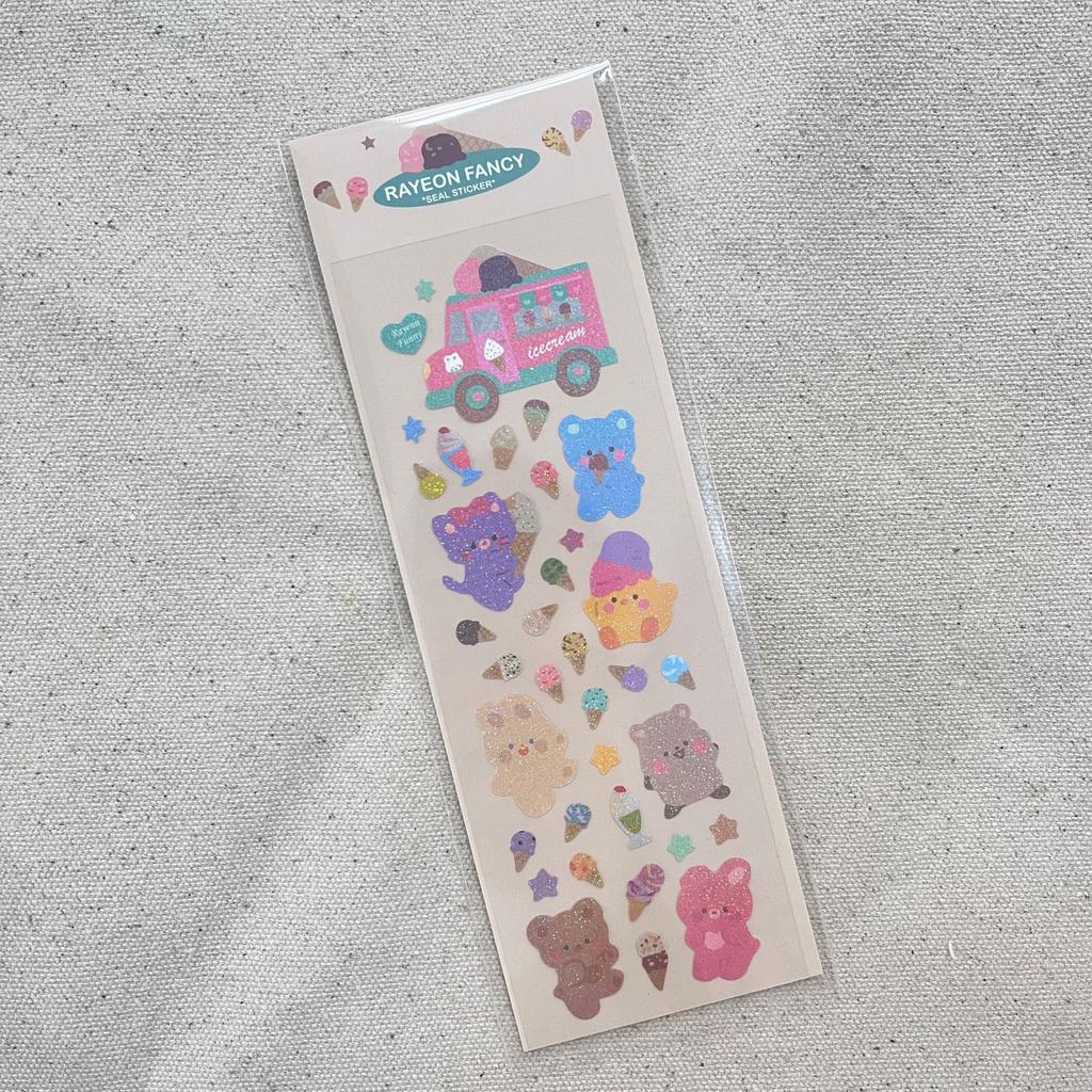 Laser Rabbit Bear Sticker PVC Waterproof DIY Material Gooka Sticker