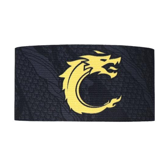 Sports Captain C Arm Unisex Elastic Fasten Tape Anti-slip Dragon Print Adjustable Band Team Training Outdoor Football Player Soccer Captain Armband