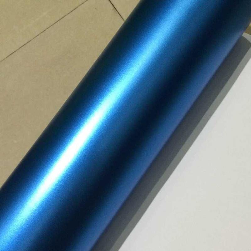 Premium Matte Metallic Chrome Vinyl Car Wrap Film With Air Bubble Purple Satin Metallic Sticker Foil For Car Wrapping Covering