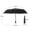 TENTAGON Automatic Umbrella With LED Flashlight Three Folding UV Umbrella For Rain and Sun 10 Ribs Windproof Portable Parasol