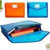 Plastic File Folder Waterproof Transparent Expanding Document Organizer with Snap Closure No Dividers Portable A4/B5 Size File Pouch for Office