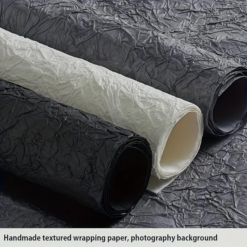 5 Sheets Handmade Texture Crepe Paper Bouquet Wrapping Paper Material DIY Auxiliary Material Photography Background Paper Wrapping Paper