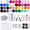 BUDDUR Wool Felting Kit With 40 Colors Wool Ball And Instruction For Fabric Making DIY Handmade Craft Accessories Tool Set