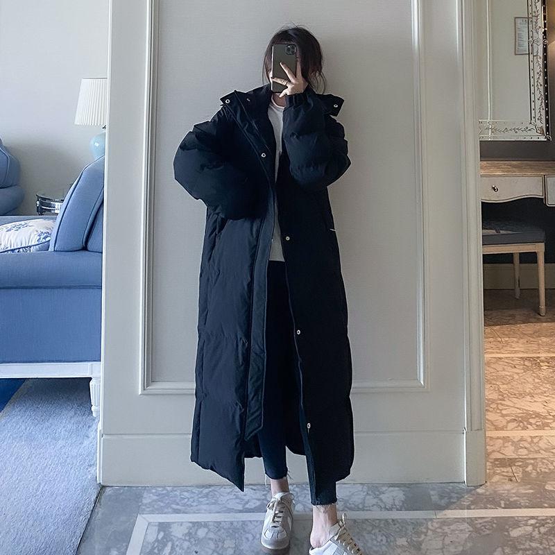 Winter Fashion Down Padded Jacket For Women Long Thicken Outwear Coat With Hooded Parkas