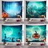 Halloween Fluorescent Tapestry Beautiful Wall Hanging Cloth Art Tapestry Room Psychedelic Home Decoration Tapestry