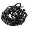 Spiral Cable Wrap Wire Protectvie Binding Organizer Home Office Cord Management 10mm (Black)