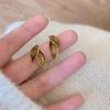 Korean Simple Fashion Wind Leaf Earrings Women's Personality High-end Design Earrings Mori Earrings Women
