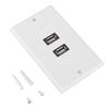 Dual Port USB2.0 Wall Plate Panel for Home Office Building Hotel Decoration