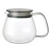KINTO UNITEA One-Touch Teapot, 460ml, Heat-Resistant Glass, 8335