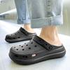 New Thick-soled Beach Hole Shoes Summer Men Step On Shit Bag Head Slippers Wear Non-slip Casual Sandals