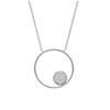 [R3583] - Silver White 'Sissi' Silver Necklace (rhodium) - 28 Mm