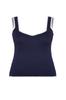 Women's Style Plus Size Navy Blue Bodycon Knitwear Blouse