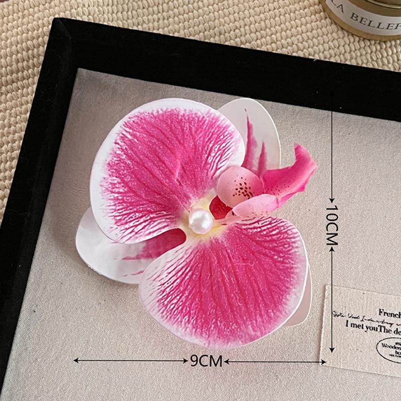 Orchid Hair Clip Sweet Seaside Vacation Bangs Hair Clip Hair Accessories For Women Girls Flower Shaped Headwear