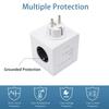 3680W 250V EU Plug Multifunction Adapter Cube Multi-Plug Extension Wall Outlet with 2 USB Charging Ports 3 AC Portable Sockets