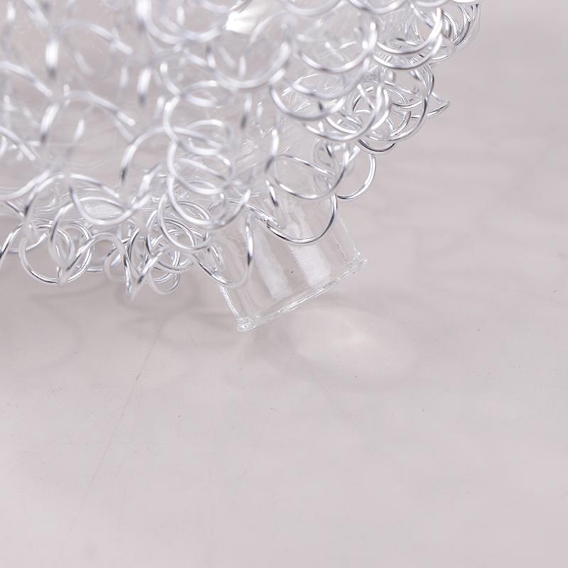 G4 Wire Light Shade 10Mm Opening Fitter Globe Aluminum Wire Glass Ball Lamp Shade Replacement For G4 Ceiling Lamp Desk Lighting
