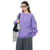 Louvre Winter Korean INS Oversized Leisure Sports Plus Velvet Warm Sweater: Skin-Friendly, Loose-Fit Women's Top.
