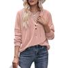 2024 New Autumn Winter Hooded Sweatshirts Women Fashion Buttons V-neck Long Sleeve Pullovers Ladies Casual Loose Hoodies
