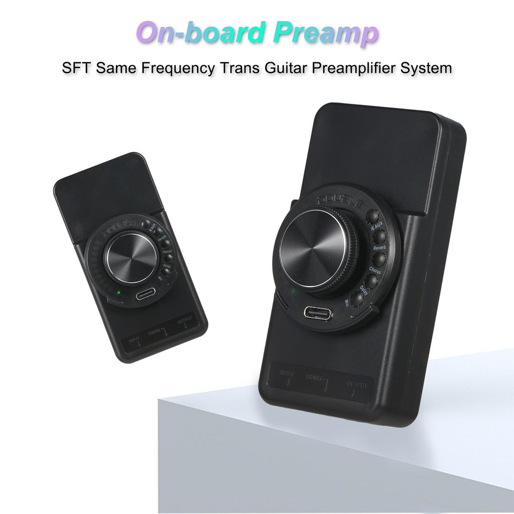 DOUBLE OS1 Resonance Pickup On-board Preamp SFT Same Frequency Trans Guitar Preamplifier System with Reverb Chorus Delay