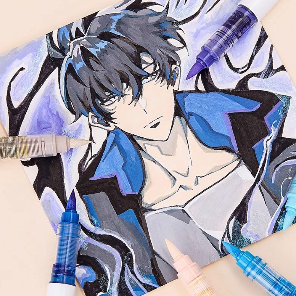 Straight Liquid Acrylic Pen Stackable Color Art Felt Pens High-quality Marker Pen