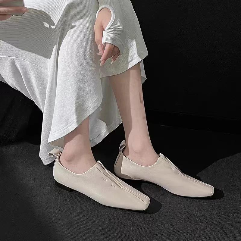 New Style Fashion Women Shoes Retro Flat Heeled Shoes for Women Square Toe Fashion Mary Jane Single Shoes Loafers Zapatos Mujer