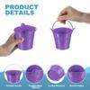 PATIKIL Small Metal Buckets with 12pcs Mini Galvanized Buckets for Craft Party Souvenir Dark Purple 2.7"x2.3" Handles, Decoration,