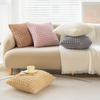 Cream Style Pillow Home Sofa Cushion Ins Simple Solid Color Elastic Puff Plaid Pillow Cover Bedside Cushion
