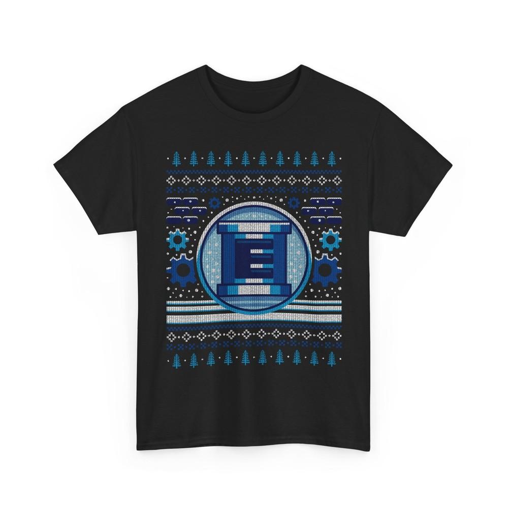 E Tank Ugly Sweater Unisex T-Shirt. Mega Man Video Games. Christmas. Xmas.