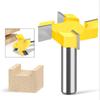 Four-point T-Cutter Sole Clearing Router Bit Slotted Cutter Four-point Slotting Cutter Woodworking Tools 8mm 1/2 Inch 12mm Shank