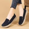 Women's Genuine Leather Moccasins: Comfortable Black Slip-On Flats with Soft Cowhide Sole for Spring/Summer, Ideal for Middle-Aged Mothers