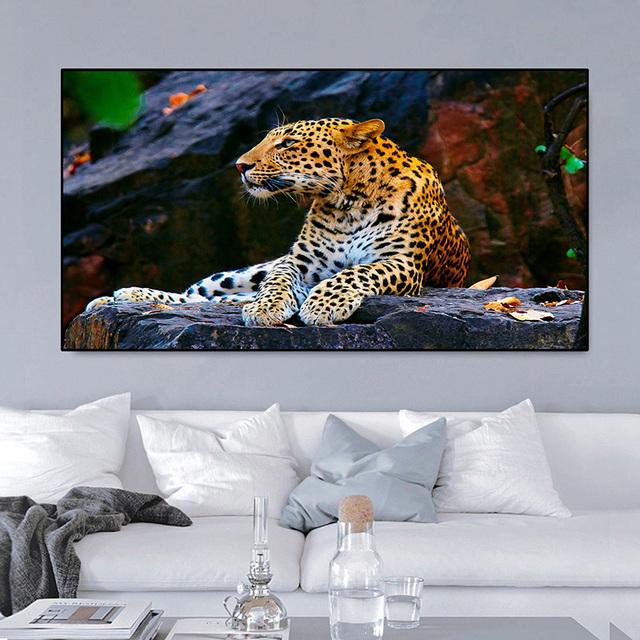 RELIABLI ART Canvas Painting Leopard Posters And Prints Animal Wall Pictures Cuadros For Living Room Home Decor No Frame