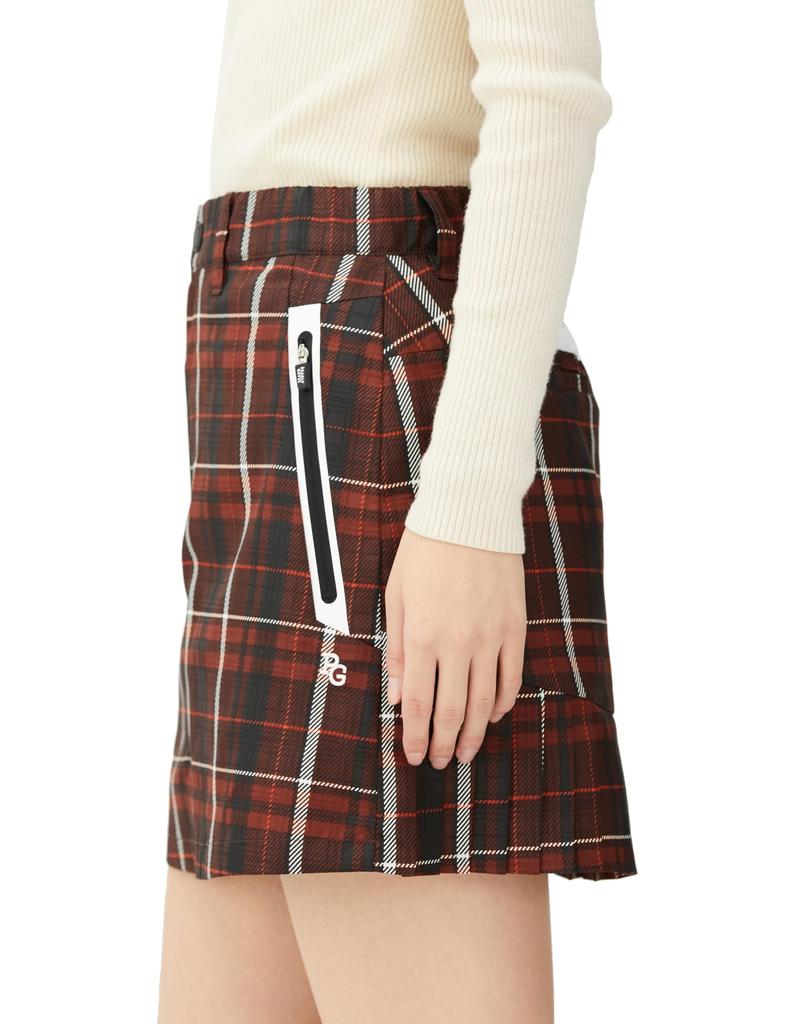 Skirt Plaid Heat Electrostatic Golf Base 00 [Pearly Gates] Women's Water-repellent (brown Pattern, Retention, Windproof, Function) / / 055-3234010