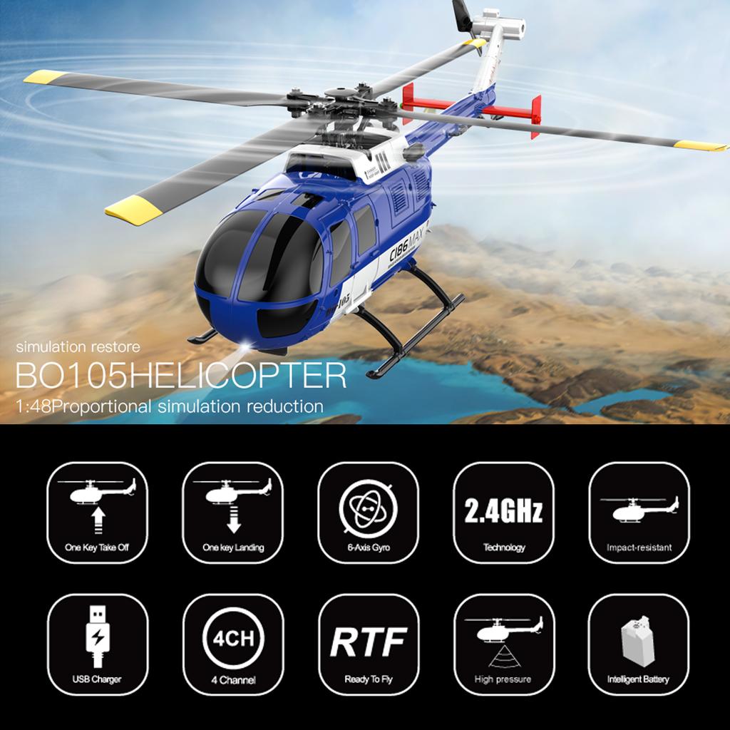 Remote Control Helicopter 6-axis Gyroscope 2.4G 4CH Single Propeller Aileron Free Helicopter with