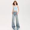 Women's Low Waist Flared Jeans - Spring/Summer 2025 Retro Slim Fit