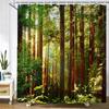 3d Printing Green Forest Waterfall Shower Curtains Waterproof Bathroom Curtain With Hooks Bath Curtain 180*200 Polyester Fabric
