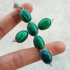 Malachite Gemstone 925 Sterling Silver Plated Gifted Cross Shape Pendant Jewelry NST-J2H22902