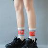 Stockings Women Men Personality Mid Socks Sports Socks Striped Number