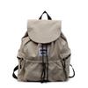 Solid Color Ruched Shoulder Bags Nylon Student Schoolbag Simple Drawsting Backpacks  Outdoor
