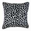 Euro Sham Black N White Euro Pillow Cover Velvet Pillowcase Animal Print Animal Print Theme Halloween Decorations - Wild Jungle