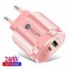 2 Ports USB Charger Quick Charge 3.0 PD 20W Type C Phone Charger Fast Charging Adapter For iPhone 13 12Pro Huawei Xiaomi Samsung