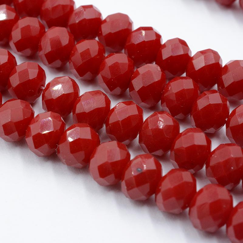 Dark Red Series Shining Multicolor 4/6mm Crystal Beads Rondelle Shape Jewelry Findings Earring Glass Quartz Charms Bracelet Accessories