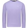 Polo Logo Embroidered Crew Neck Long Sleeve Sweatshirt Men Sweatshirt Lavender 710916689-028