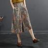 Floral Wide Leg Pants for Women In Summer Oversized Loose Seven Quarter Skirt Pants Casual Skirt Pants