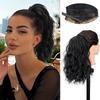 Synthetic Short Wave Curly Ponytail Wrap Around Ponytail Extension Easy To Wear Fluffy And Fashionable Suitable For Daily And Party