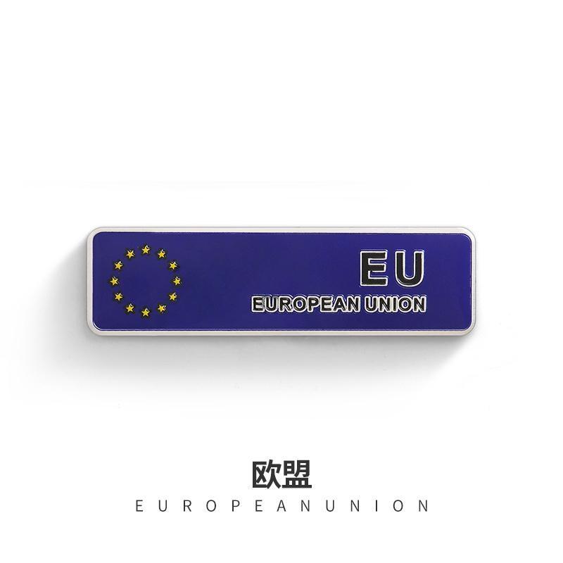 Car Styling 3D Aluminum UK Germany USA Russia France Sweden Malaysia Indonesia National Flag Emblem Badge Motorcycle Car Sticker