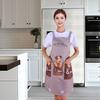 Kitchen Apron Cartoon Dog Pattern Apron Waterproof Oil-Resistant Polyester Sleeveless Apron for Home Restaurant Cafe House Cleaning