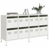 VidaXL White Buffet 135x39x73.5 Cm Cold-Rolled Steel, Storage Cabinet, Kitchen Storage Furniture, Furniture of 3307172